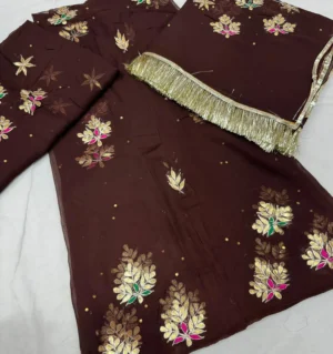 Half Pure Gotta Patti Handwork Poshak