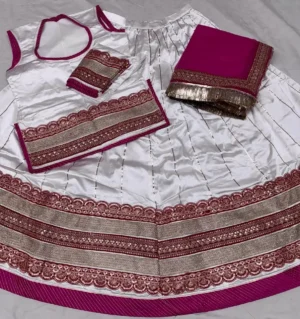 Satin Fabric Pure Odhna Poshak