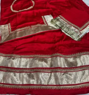 Satin Laffa Machine Work Poshak