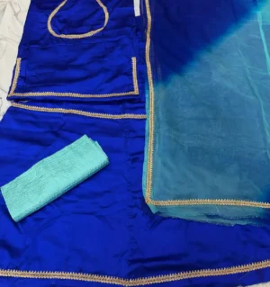 Satin Half Pure Odhani Poshak