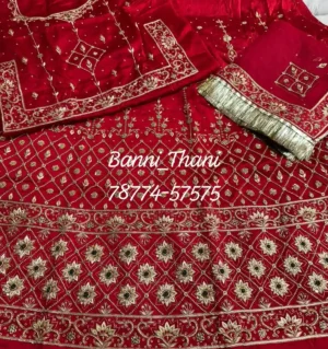 Bember Satin Pure Thakurji Odhna Zardosi Handwork Poshak