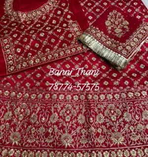 Bember Satin Pure Thakurji Odhna Zardosi Handwork Poshak
