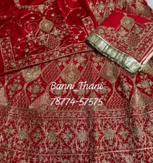 Bember Satin Pure Thakurji Odhna Zardosi Handwork Poshak