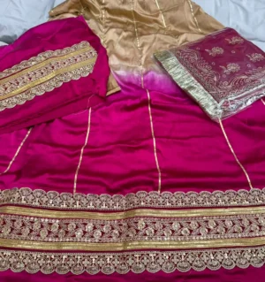 Satin Fabric Pure Odhna Poshak