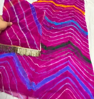 Half Pure Lehariya Poshak