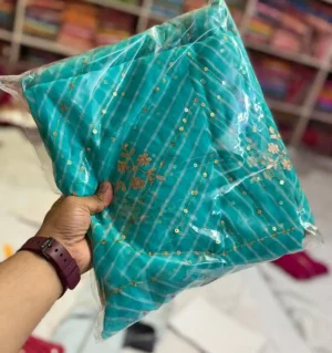 Lehariya Pittan Aari Tari Handwork Poshak