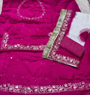 Satin Fabric Half Pure Odhna Poshak