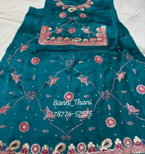 Bember Satin Pure Thakurji Odhna Patch Handwork Poshak