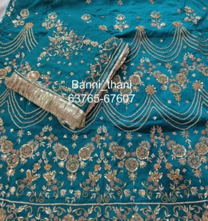 Bember Satin Pure Odhna Zardosi Handwork Poshak