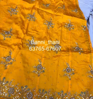 Bember Satin Pure Odhna Zardosi Handwork Poshak