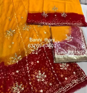 Half Pure Piliya Pittan Machine Work Poshak