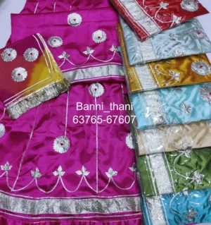 Choti baisa Satin Laffa Machine Work Poshak