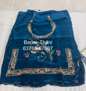 Bember Satin Pure Odhna Zardosi Handwork Poshak