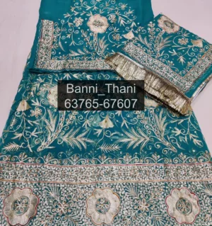 Half Pure Fabric Kasab Zari Work Poshak