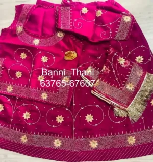 Bember Satin Pure Odhna Zardosi Handwork Poshak