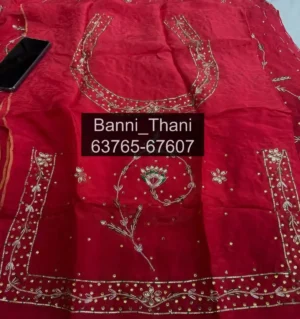 Upada Silk Pure Odhna Zardosi Dori Handwork Poshak