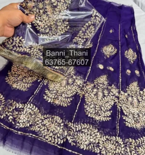 Half Pure Fabric Pittan Machine Work