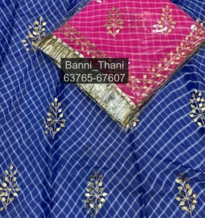 Half Pure Fabric Gotta Patti Handwork Poshak
