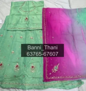 Tissue Fabric Pure Odhna Zardosi Handwork Poshak