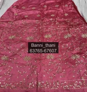 Bember Satin Pure Odhna Zardosi Handwork Poshak