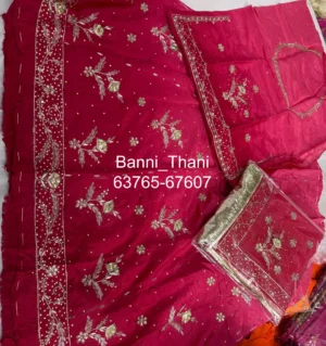 Upada Silk Pure Odhna Zardosi Handwork Poshak