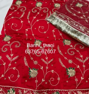 Bember Satin Pure Odhna Danka Handwork Poshak