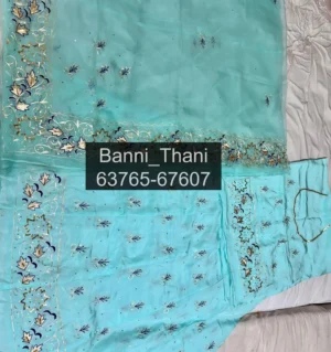 Natural Crepe Fabric Pure Odhna Aari Handwork Poshak