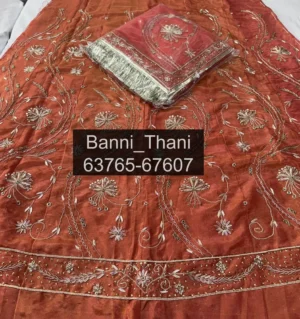 Tissue Fabric Pure Odhna Zardosi Handwork Poshak