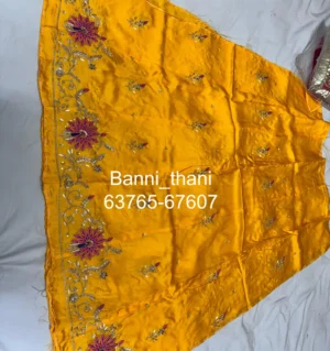 Bember Satin Pure Odhna Zardosi Handwork Poshak