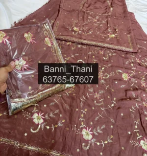 Tissue Fabric Pure Odhna Aari Handwork Poshak