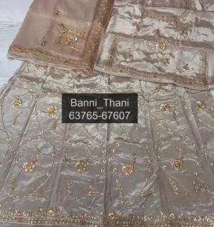 Natural crepe Pure thakurji odhni handwork poshak