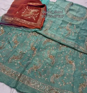 Tissue fabric Pyor odhni Zardosi Poshak