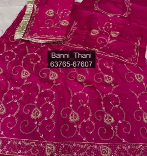 Bember satin fabric Pyor thakurji odhna Zardosi Poshak