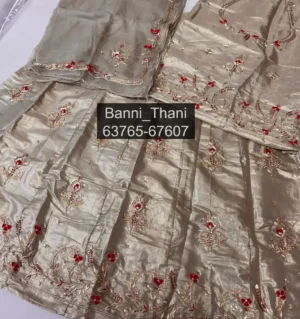 Tissue fabric Pyor thakurji odhni Zardosi Poshak