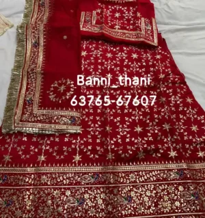 Bember satin Pure thakurji odhni Gotta patti Poshak