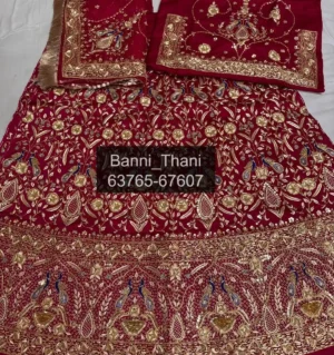 Bember satin Pure thakurji odhni Zardosi Poshak