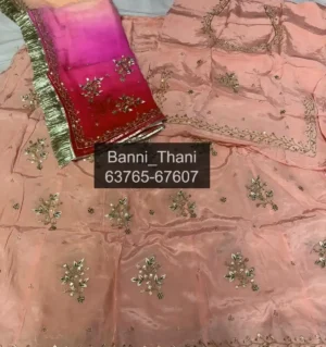 Natural crepe fabric
Pyor thakurji odhni
Zardosi Poshak