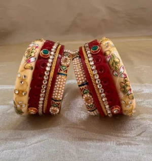 Rajputi Bur Dhalu Oil Painted Chura