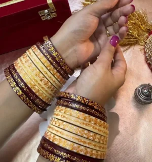 Rajputi Bur Dhalu Oil Painted Chura