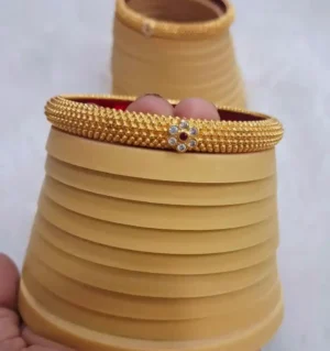 Rajputi Bur Dhalu Chura With Gold Polish Aanwla