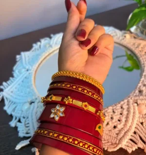 Rajputi Oil Painted Bur Dhalu Chura