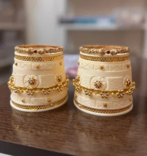 Trending Rajputi Bur Dhalu Chura With Gold Polish Aanwla for Women's