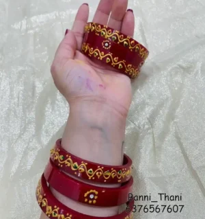 Rajputi Bur Dhalu Chura With Emboss Paint